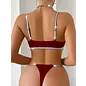 "O" HEAVENS "O" HEAVENS BRA & PANTY CRIMSON DIAMOND ACCENTS
