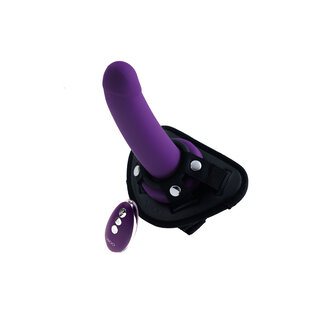 VEDO VEDO STRAPPED VIBRATING STRAP ON WITH REMOTE PURPLE