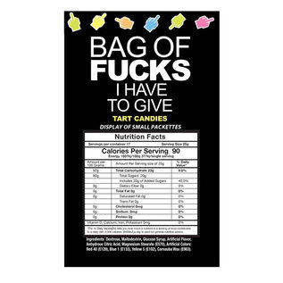 LITTLE GENIE BAG OF FUCKS FINGER TARTS CANDY