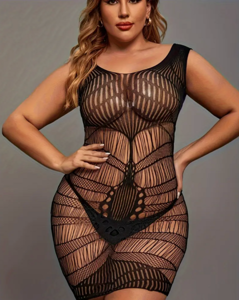 "O" HEAVENS DRESS STRETCH FIT BLACK ONE SIZE