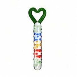 "OH" GLASS DILDO ANAL STIMULATOR MULTI COLOR
