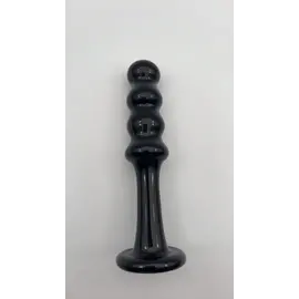 "OH" GLASS ANAL PLUG BLACK
