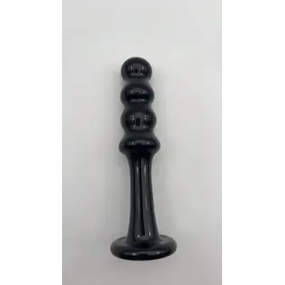 "O" HEAVENS "O" HEAVENS GLASS ANAL PLUG BLACK