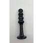 "O" HEAVENS "O" HEAVENS GLASS ANAL PLUG BLACK