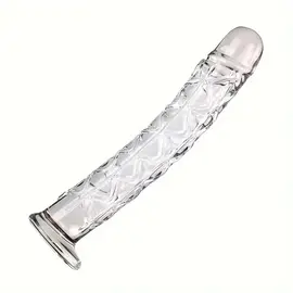 "OH" GLASS DILDO 6.5" CLEAR