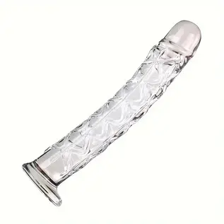"O" HEAVENS "OH" GLASS DILDO 6.5" CLEAR