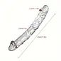 "O" HEAVENS "OH" GLASS DILDO DOUBLE ENDED 8 INCH CLEAR