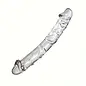 "O" HEAVENS "OH" GLASS DILDO DOUBLE ENDED 8 INCH CLEAR