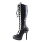 PLEASER DEVIOUS INDULGE THIGH-HIGH BOOT BLACK SIZE 15