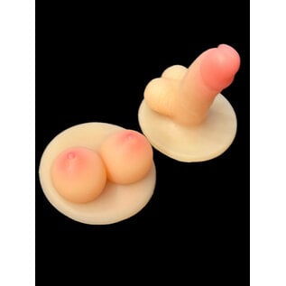 "O" HEAVENS SUCKERS "OH" MINI BOOBIES/PENIS SUCTION CUP EACH