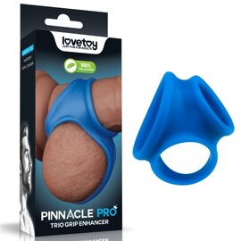 LOVETOY LOVETOY PINNACLE PRO TRIO ENCHANCER SLEEVE BLUE