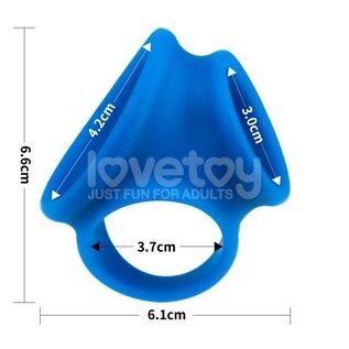 LOVETOY LOVETOY ENHANCER SLEEVE PINNACLE PRO TRIO BLUE