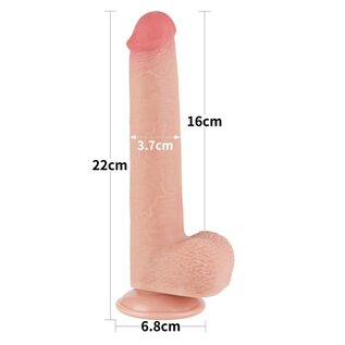 LOVETOY LOVETOY DILDO SLIDING SKIN 9" VANILLA