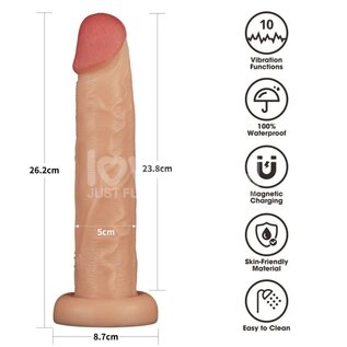 LOVETOY VIBE DILDO LOVETOY POWER BASICS 10" VANILLA