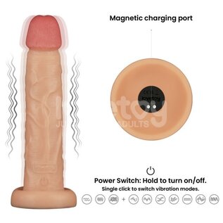 LOVETOY LOVETOY DILDO VIBE POWER BASICS 10" VANILLA