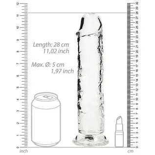 SHOTS DILDO REALROCK 10" CLEAR