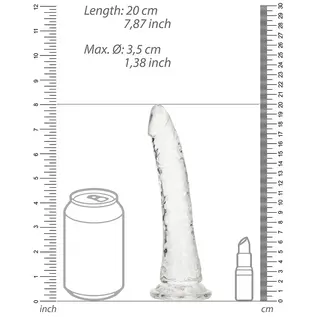 SHOTS AMERICA LLC REALROCK DILDO SLIM 7" CLEAR