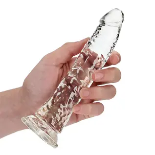 SHOTS AMERICA LLC REALROCK DILDO SLIM 7" CLEAR