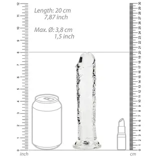 SHOTS AMERICA LLC REALROCK DILDO STRAIGHT 7" CLEAR
