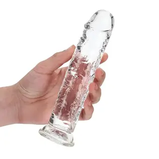 SHOTS AMERICA LLC REALROCK DILDO STRAIGHT 7" CLEAR