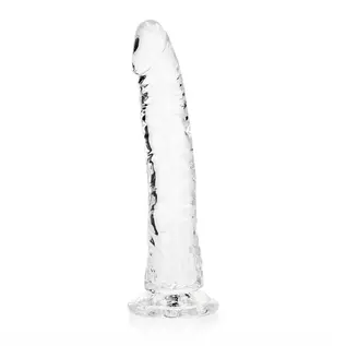 SHOTS AMERICA LLC DILDO REALROCK SLIM 8" CLEAR