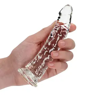 SHOTS REALROCK SLIM DILDO 6" CLEAR