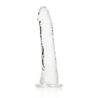 SHOTS REALROCK SLIM DILDO 6" CLEAR