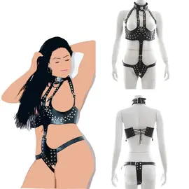 "O" HEAVENS "O" HEAVENS BONDAGE HARNESS LEATHER BLACK