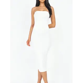 "O" HEAVENS DRESS BODYCON WHITE ONE SIZE