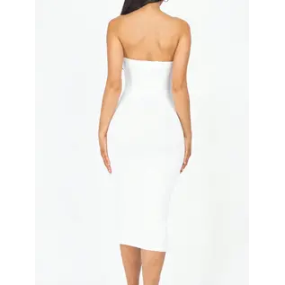 "O" HEAVENS DRESS BODYCON WHITE ONE SIZE