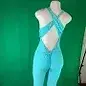 "O" HEAVENS "O" HEAVENS ATHLETIC ROMPER BUBBLE TEAL SMALL