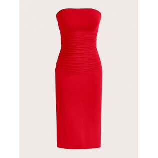 "O" HEAVENS "O" HEAVENS DRESS STRAPLESS BODYCON RED O/S