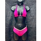 MINOR CREATIONS MC MINI TRI-TOP AND BOOTIE SHORT WITH SEQUIN TRIM O/S PINK/SILVER