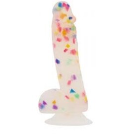 ADDICTION PARTY MARTY DILDO FROST & CONFETTI 7.5"