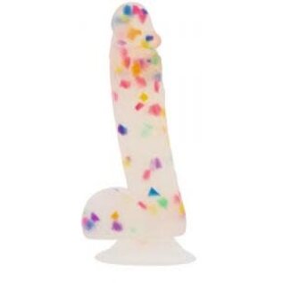 ADDICTION PARTY MARTY DILDO FROST & CONFETTI 7.5"