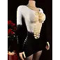 "O" HEAVENS "O" HEAVENS DRESS LONG SLEEVE CUT OUT FRONT WHITE & BLACK O/S