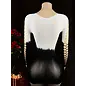 "O" HEAVENS "O" HEAVENS DRESS LONG SLEEVE CUT OUT FRONT WHITE & BLACK O/S