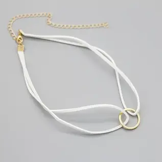 "OH" DOUBLE LAYER CIRCLE VELVET ROPE CHOKER VARIOUS