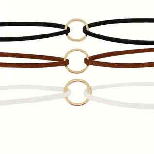 "OH" DOUBLE LAYER CIRCLE VELVET ROPE CHOKER VARIOUS