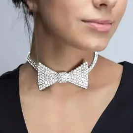 "O" HEAVENS "O" HEAVENS BOWTIE NECKLACE RHINESTONE VARIOUS