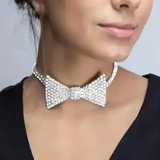 "O" HEAVENS "O" HEAVENS BOWTIE NECKLACE RHINESTONE VARIOUS