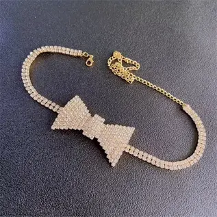 "O" HEAVENS "OH" NECKLACE BOWTIE & RHINESTONE VARIOUS