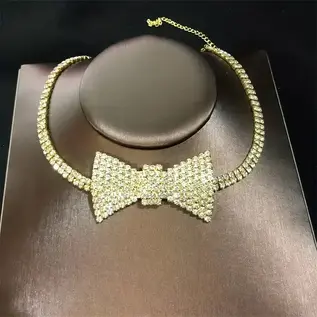"OH" NECKLACE BOWTIE & RHINESTONE VARIOUS
