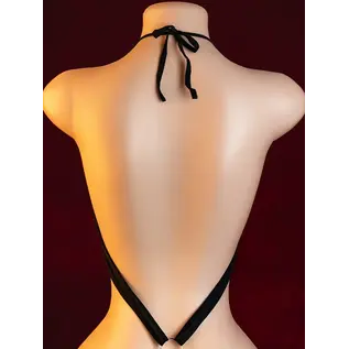 "O" HEAVENS "O" HEAVENS BODYSTOCKING SHEER CROTCHLESS WITH O RING BLACK 0/S