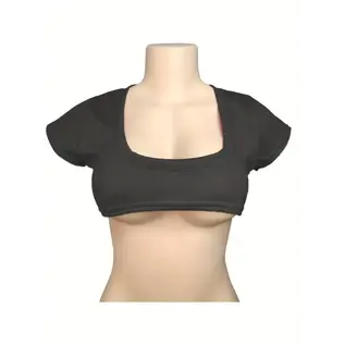 "O" HEAVENS CROP TOP BLACK ONE SIZE