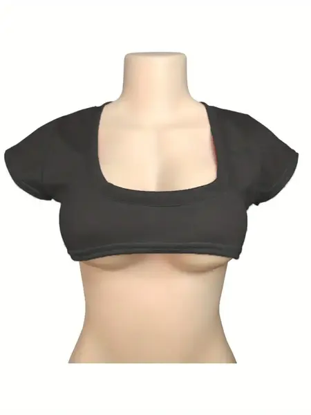 "O" HEAVENS CROP TOP BLACK ONE SIZE