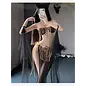 "OH" COSTUME BELLY DANCER OUTFIT BLACK AND GOLD SET O/S
