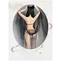 "OH" COSTUME BELLY DANCER OUTFIT BLACK AND GOLD SET O/S