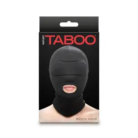 NS NOVELTIES HUSTLER TABOO MOUTH HOOD BLACK