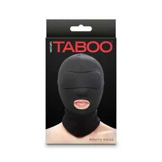 NS NOVELTIES HUSTLER TABOO MOUTH HOOD BLACK